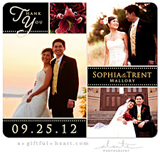 Wedding Thank You Magnet - Circle Date